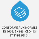 CONFORME AUX NORMES E14605, EN343, CEO493 ET TYPE PD [4]